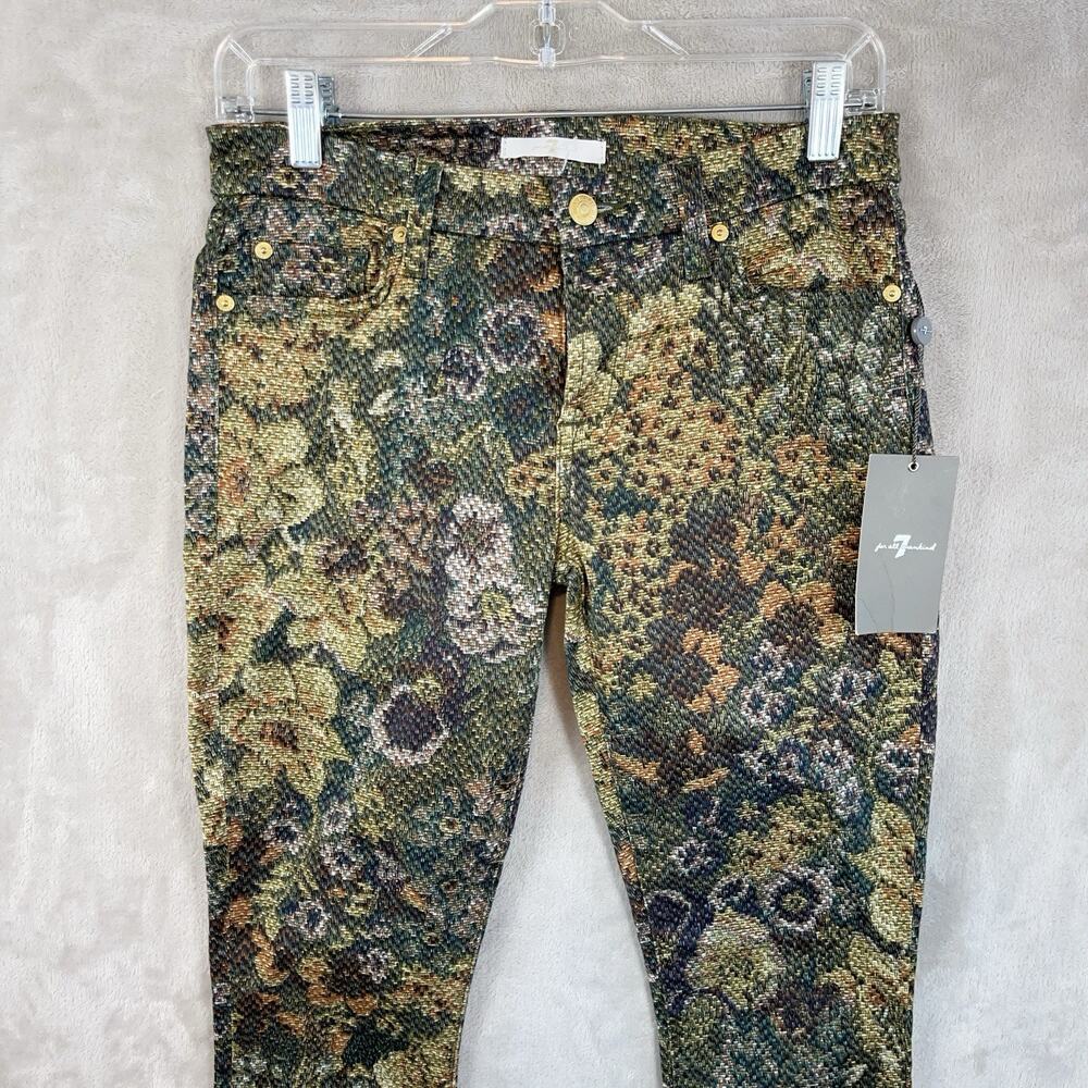 NWT 7 For All Mankind Tapestry Floral Botanical Skinny Jeans Size 27 Regencycore